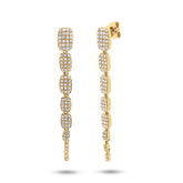 0.64ct 14k Yellow Gold Diamond Serpentine Earring
